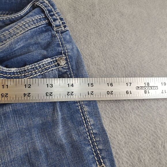 Silver Jeans Womens 25W Blue Suki Surplus Light Wash Denim Capris - Picture 4 of 12